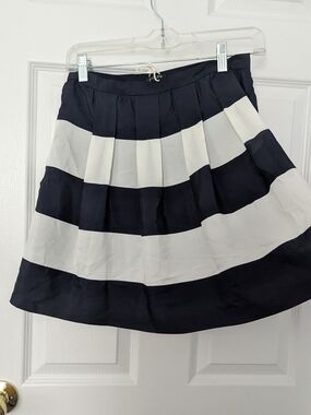 J.Crew Striped Pleated Skirt NWT
